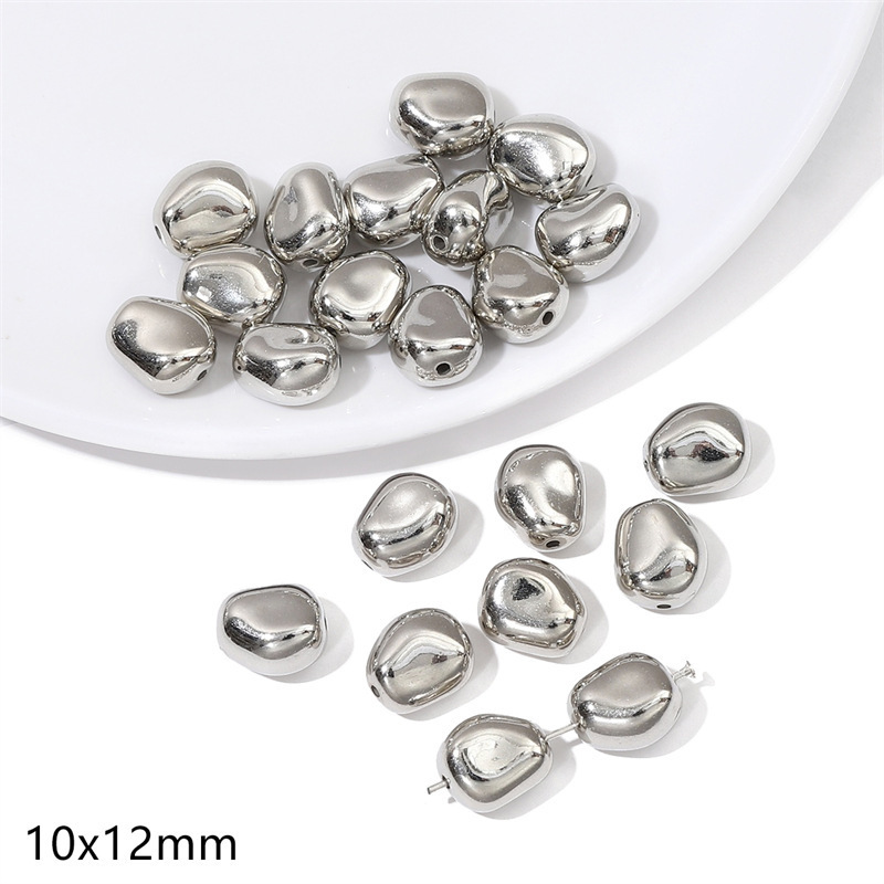 14:#14 shaped beads 10 pieces/pack white K color