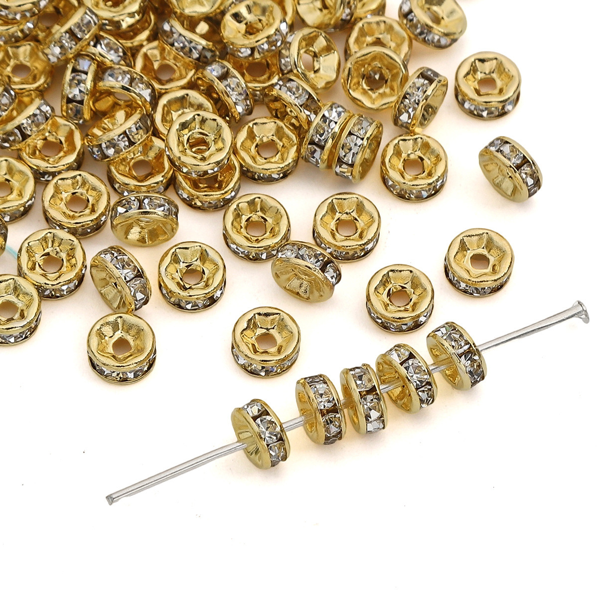 7:#04 6mm gold 20 pieces/bag