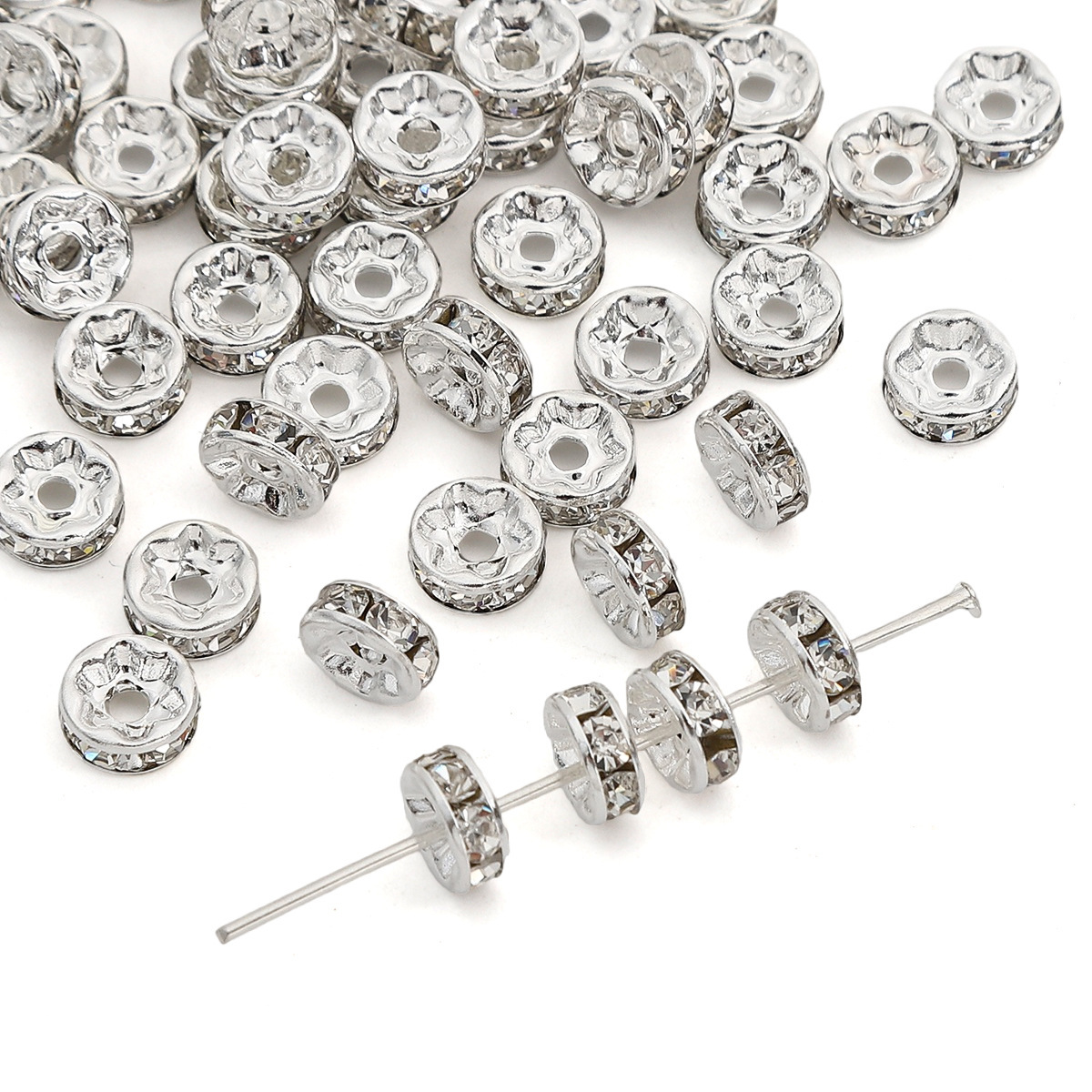 8:#04 6mm silver 20pcs/bag