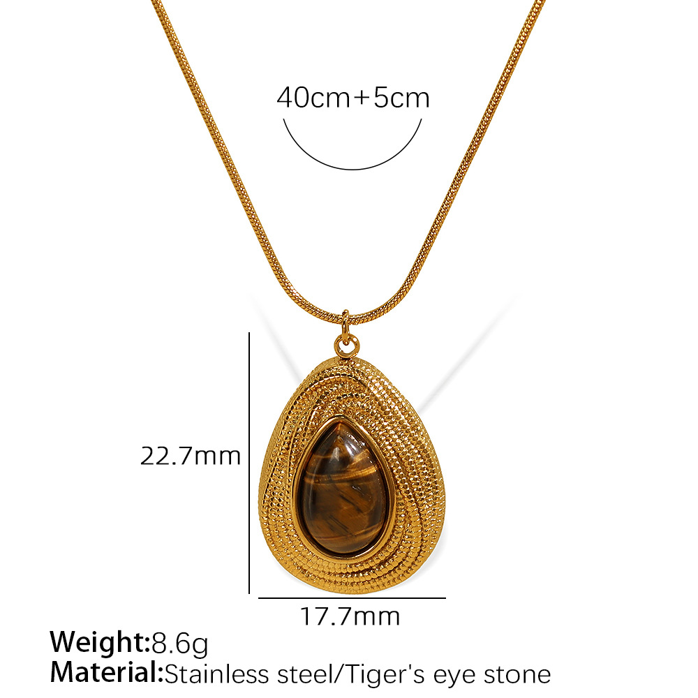 3:Tiger-eye stone necklace