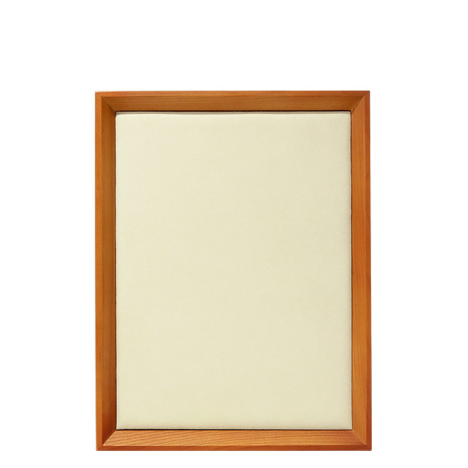 74- Beige straight edge inward-angled display pane