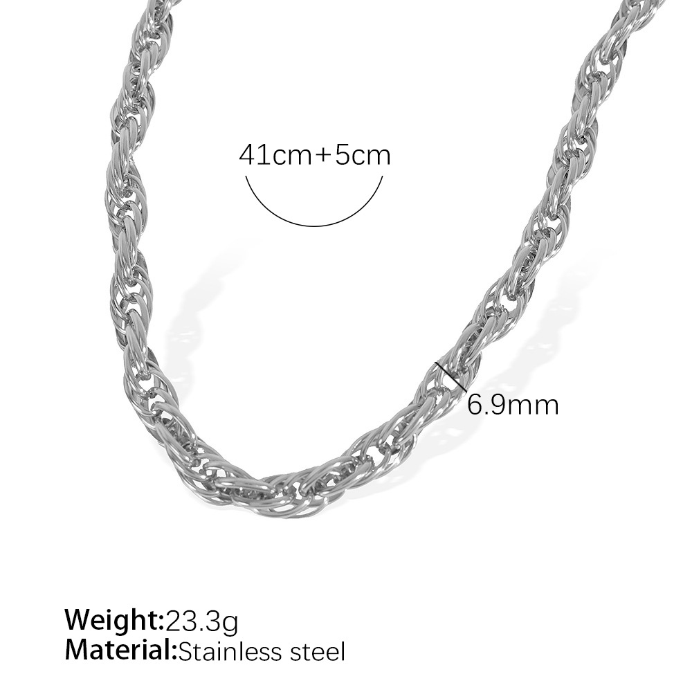 6:XL308 Silver Necklace