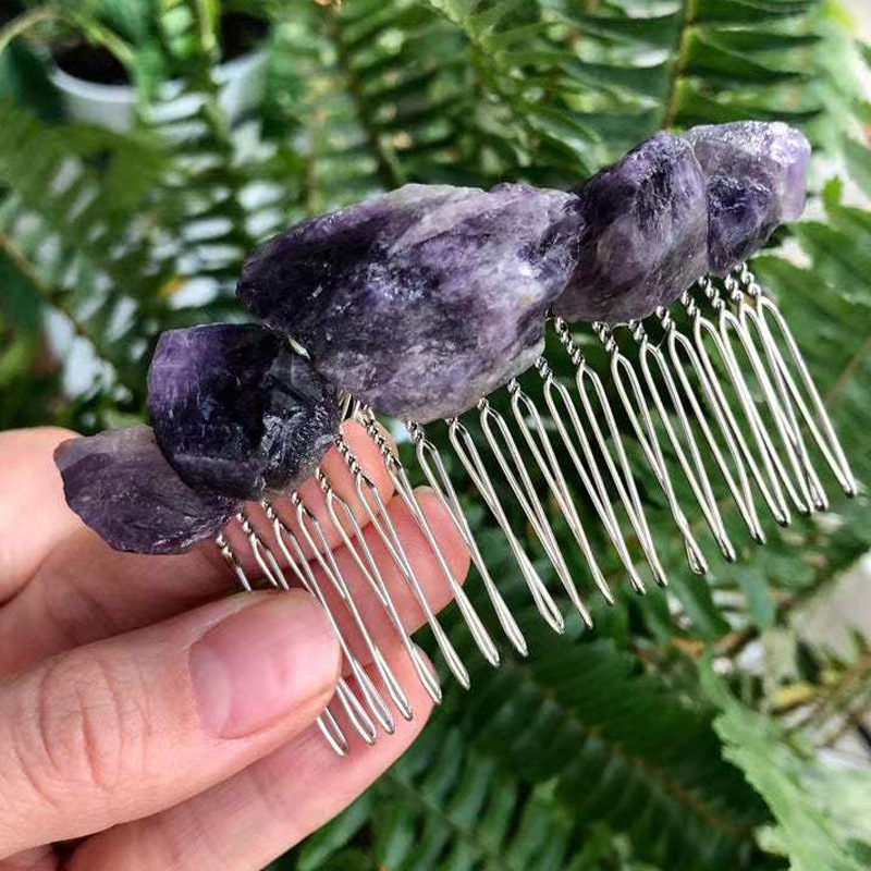 Amethyst silver wire