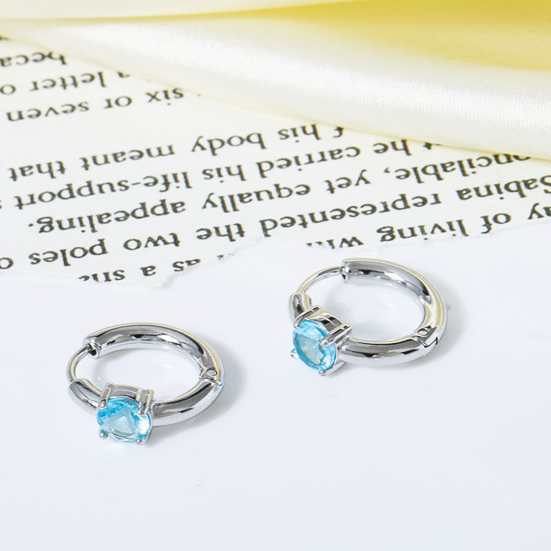 6:Silver with light blue zircon