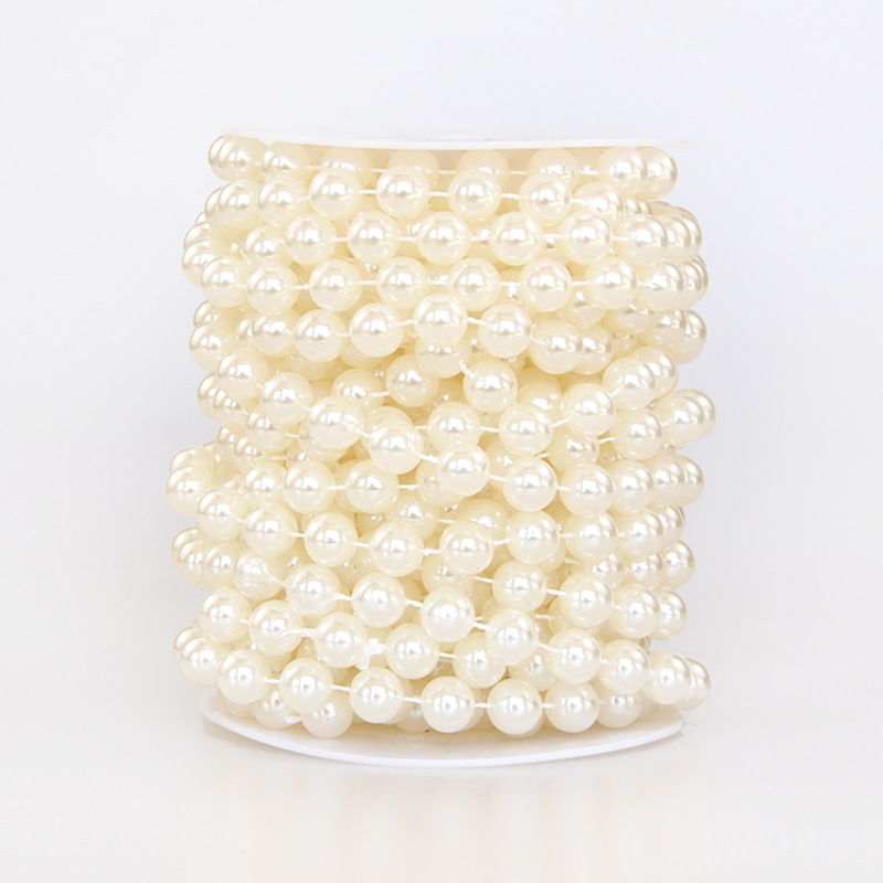 beige 8mm cotton bead 10 m