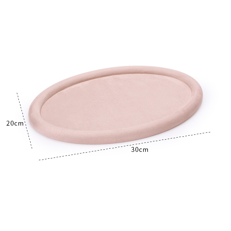 37-pink velvet skin oval empty disc H1 30×20×1.8