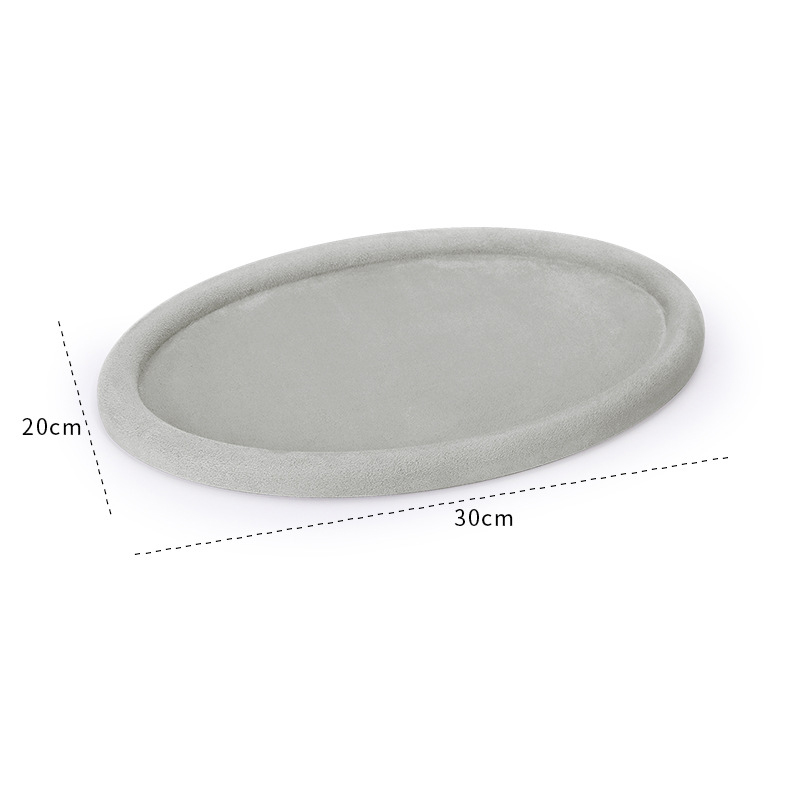 42-gray fleecy skin oval empty disc H1 30×20×1.8