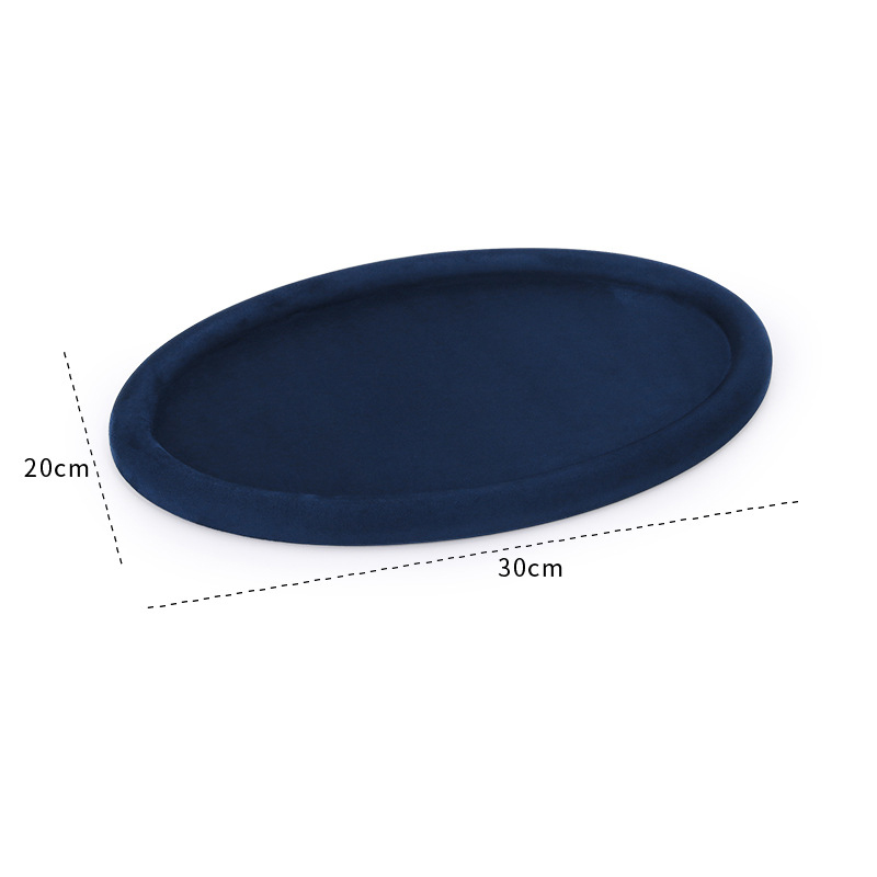 36-blue velvet skin oval empty disc H1 30×20×1.8