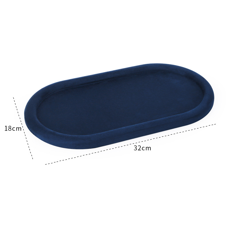 37-blue velvet skin oval empty disc H2 32×18×1.8