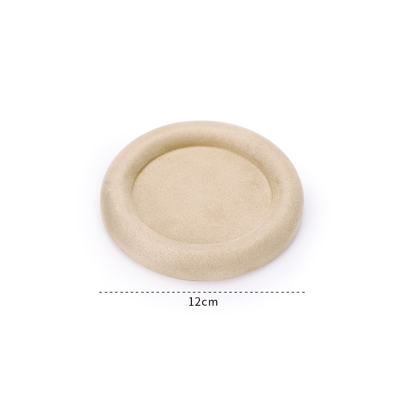 2:31-Khaki velvet skin round empty disk 12×1.8cm