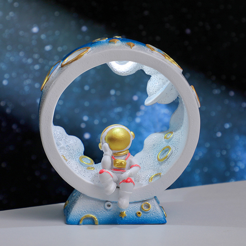 Meditating astronaut night light