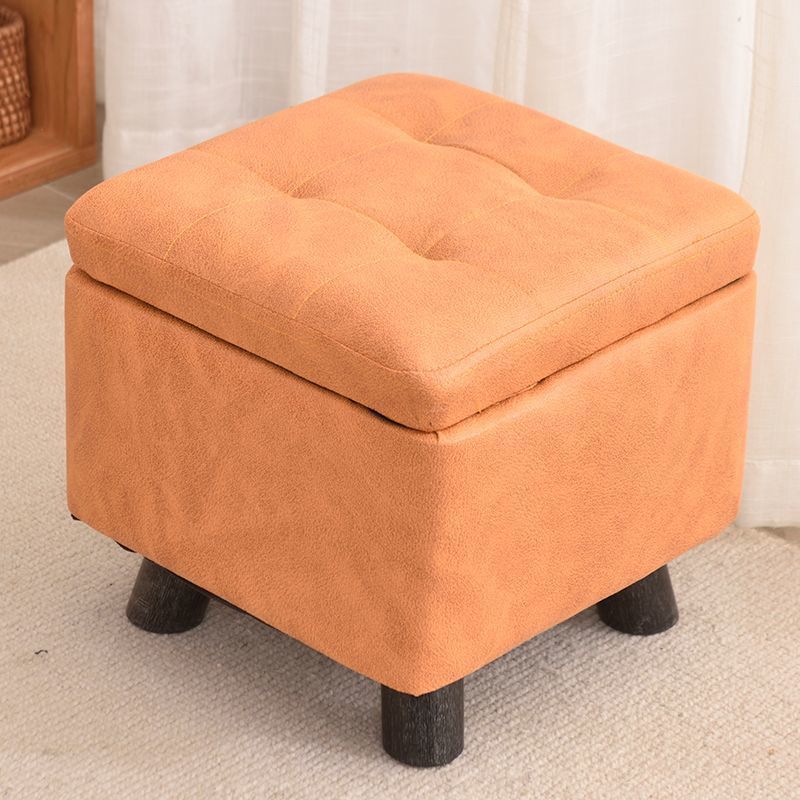 Orange storage stool