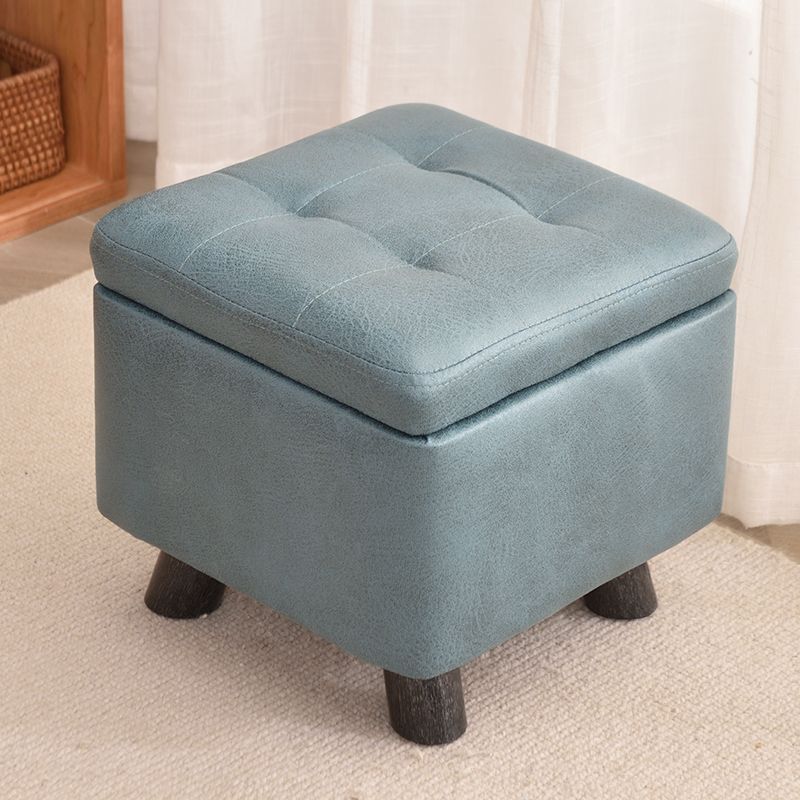 Dark green storage stool