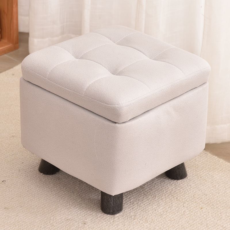 Off-white storage stool