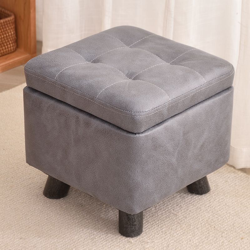 Gray storage stool