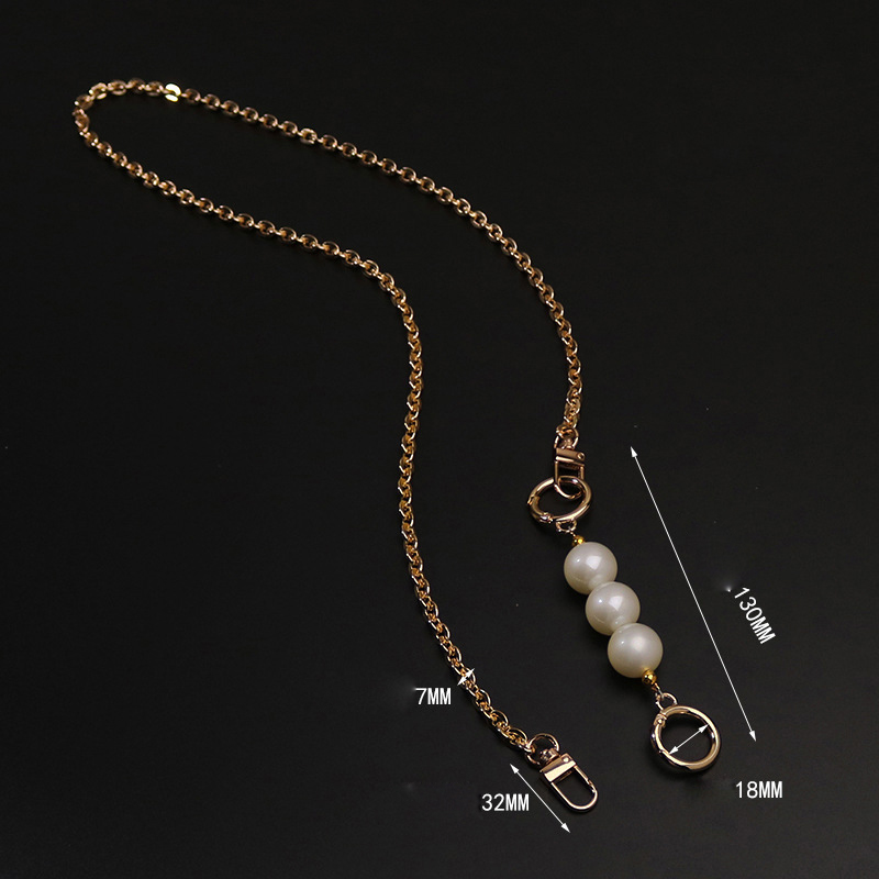 1:Shallow gold flat O chain pearl