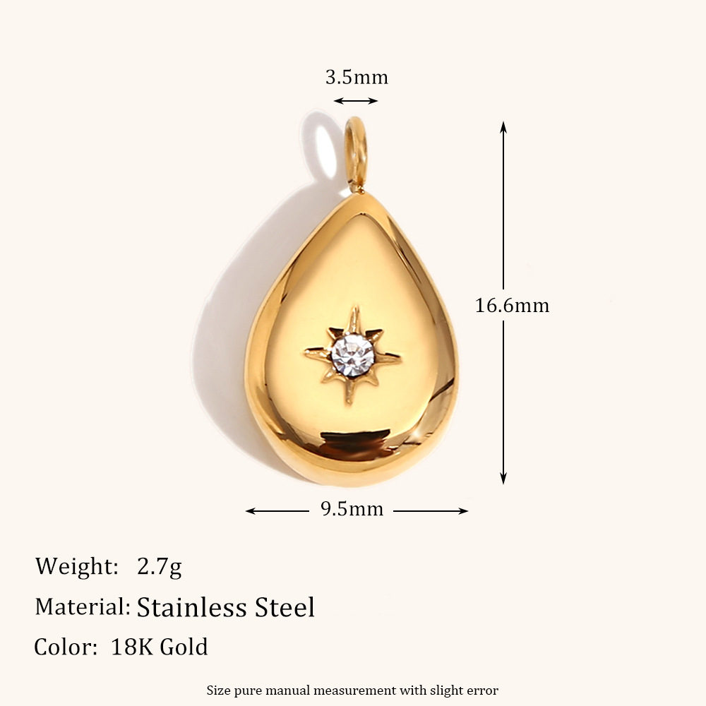 Water drop zircon pendant