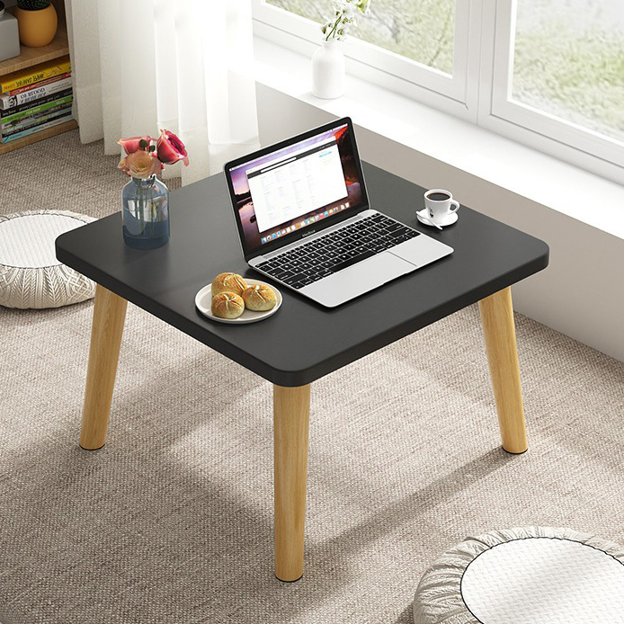 Black brushed simple square model [diameter 50*50*30cm] solid wood legs