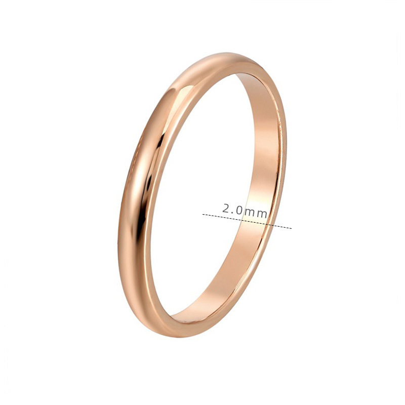 2:2mm rose gold color