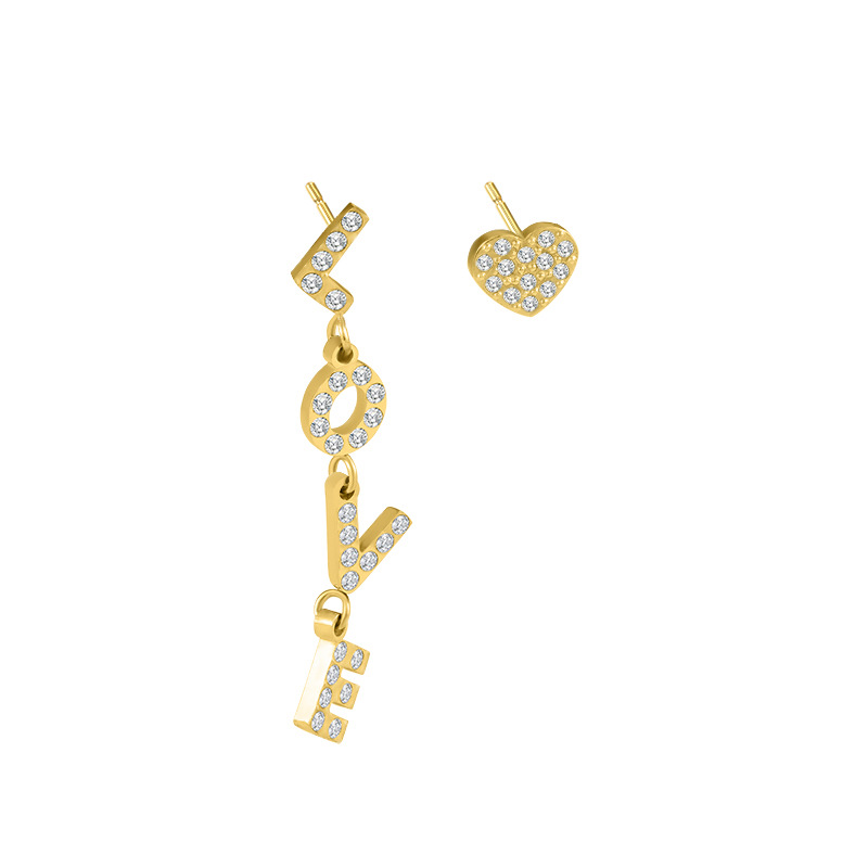 Earrings - Long length 32.5mm short length 7mm