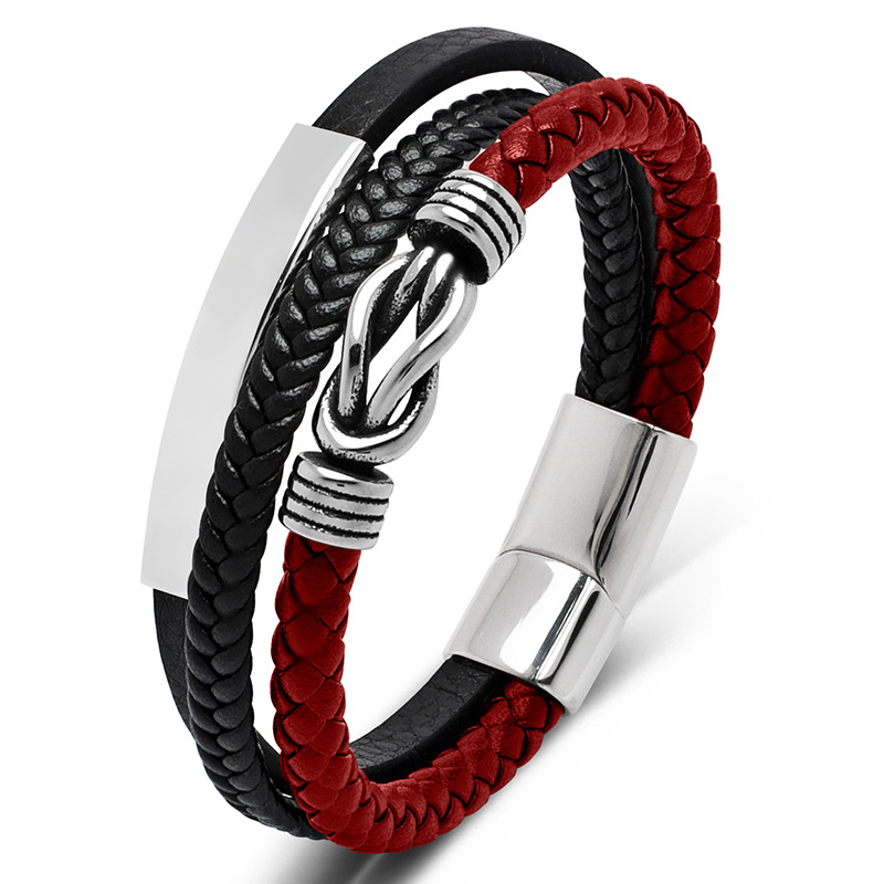 Black and red leather Inner ring 165mm【 Straight