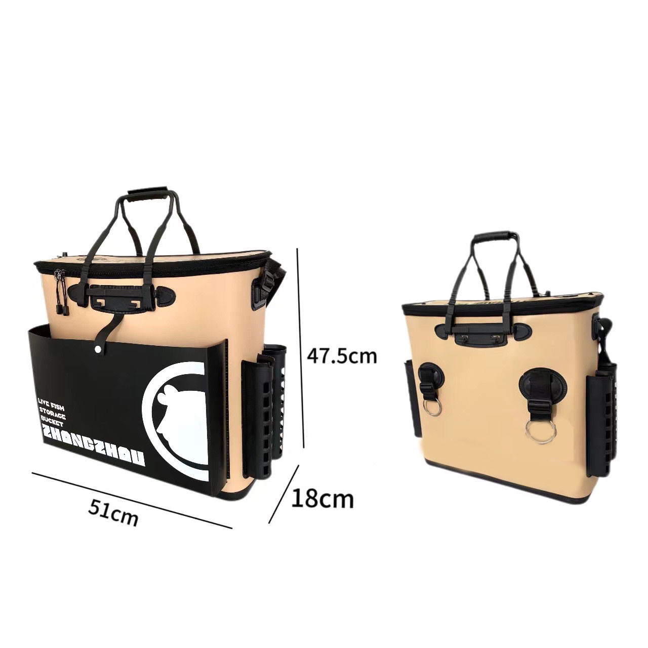 Maple color multi-functional can be carried on one shoulder or on the chariot (with side pockets)