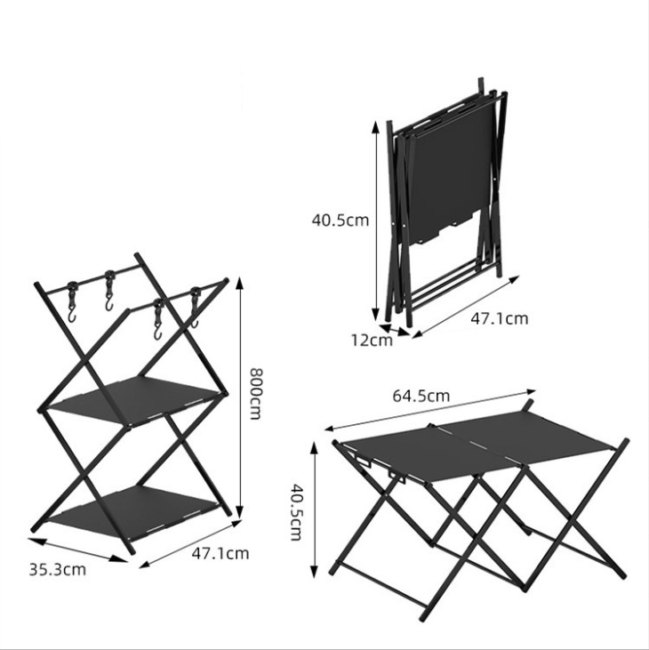 Black Dual-Use Storage Rack (with two plies)