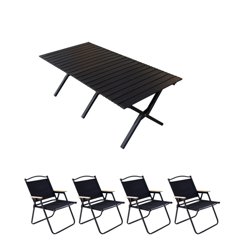 Black table (one table with 4 chairs)