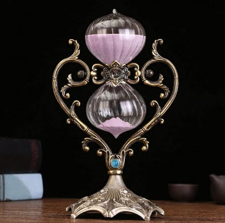 heart-shaped bronze color purple