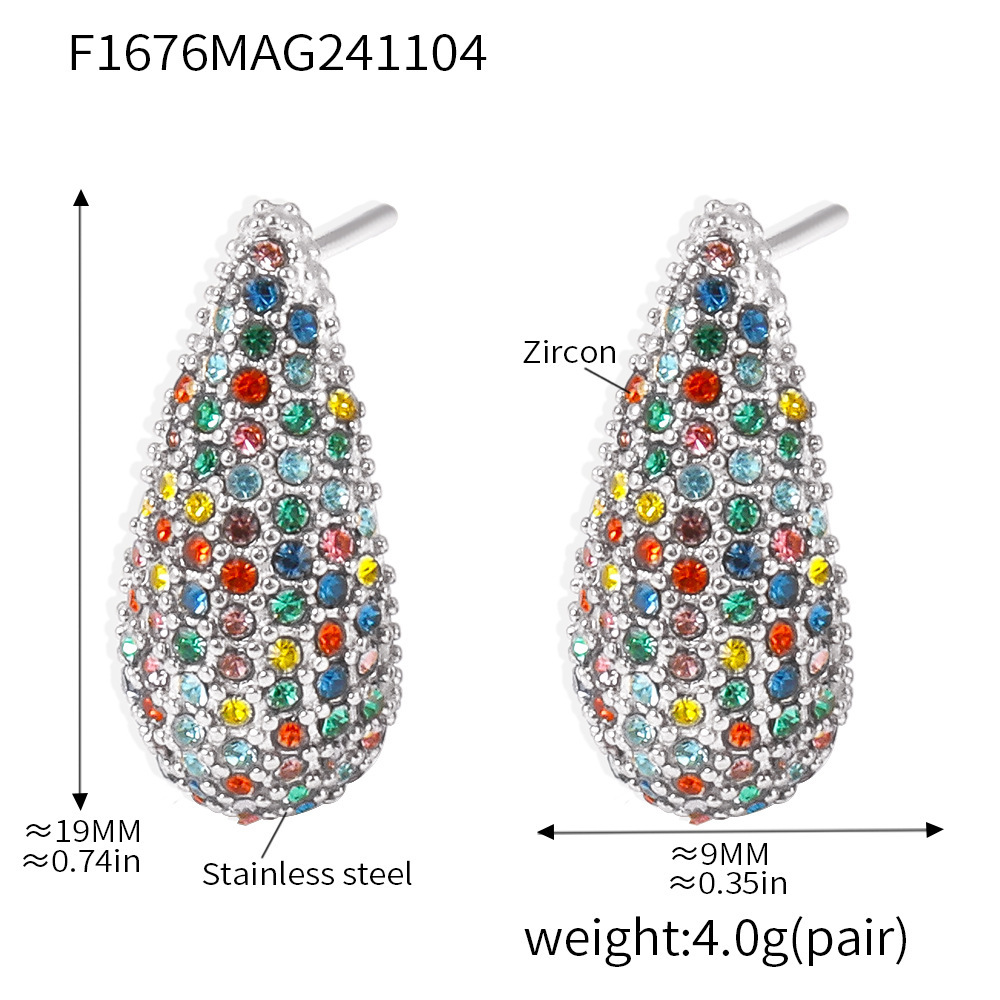 Steel color mixed color zircon