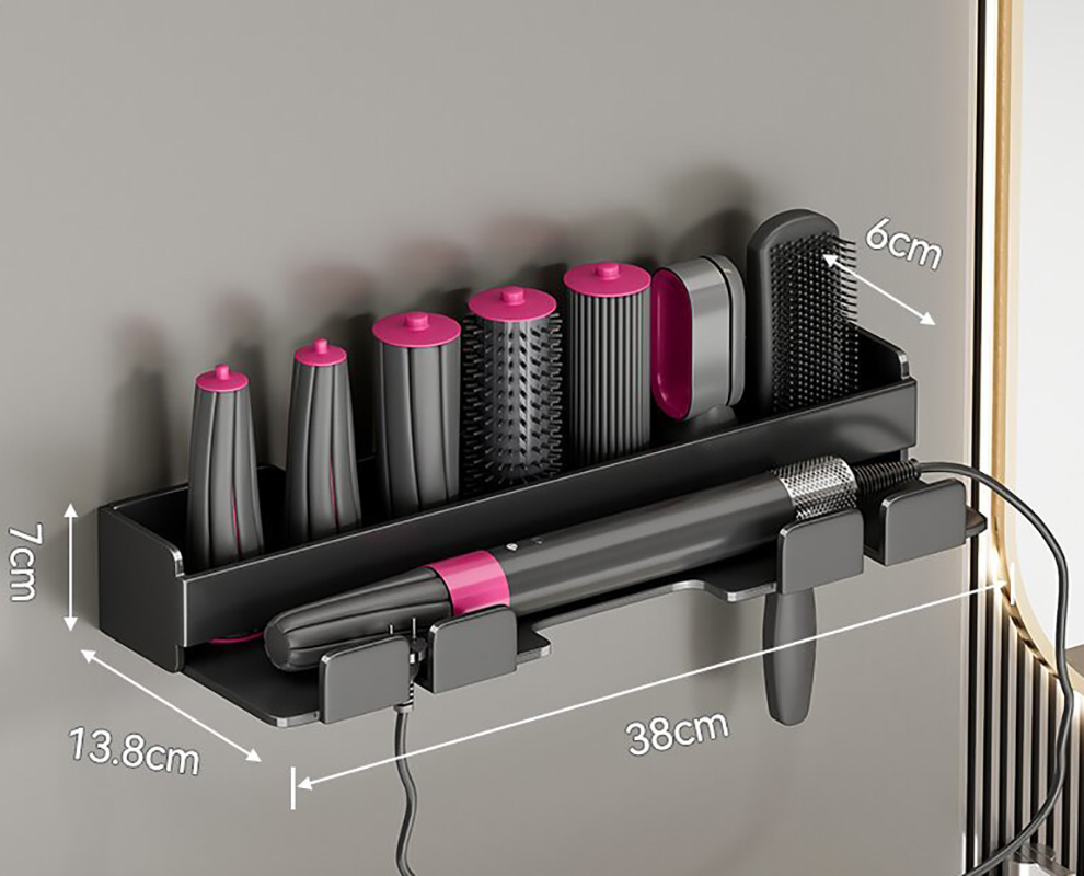 Simple Dyson Curling Rack [Black] Punched/Punch Free