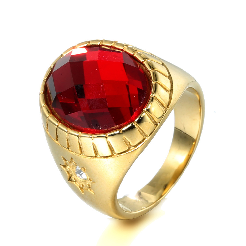 Ruby with Golden Background US Size #7