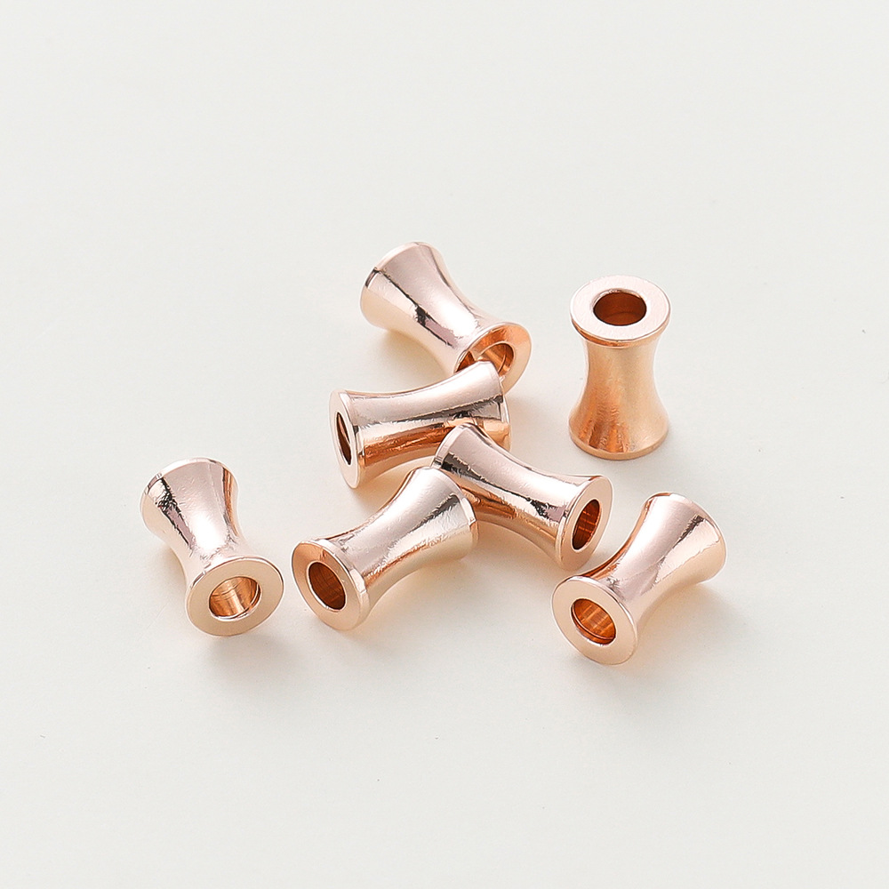 Rose gold plated with real gold 3 * 5mm/aperture 1