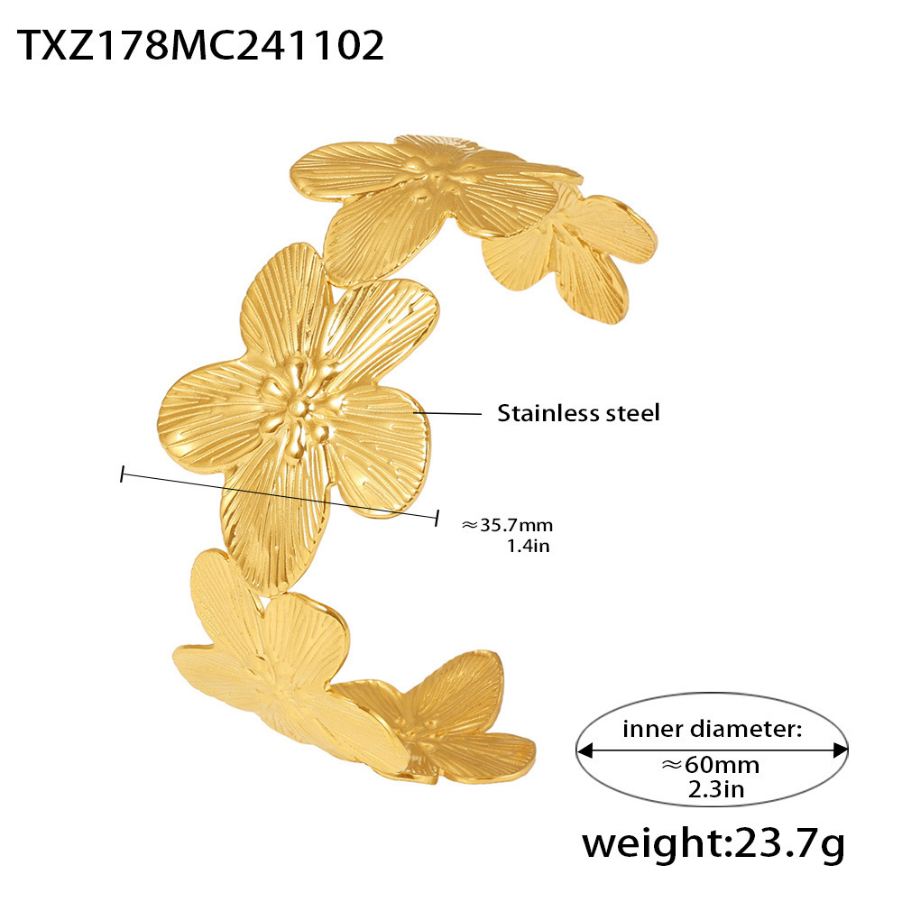 5:Txz178-gold flower bracelet