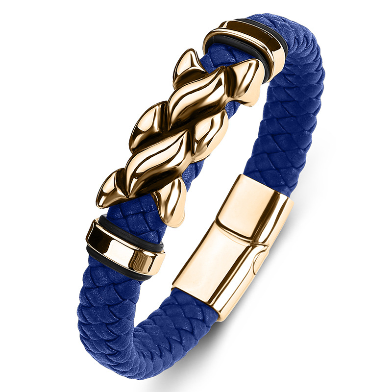 Blue leather [gold] Inner ring 165mm【 Straighten