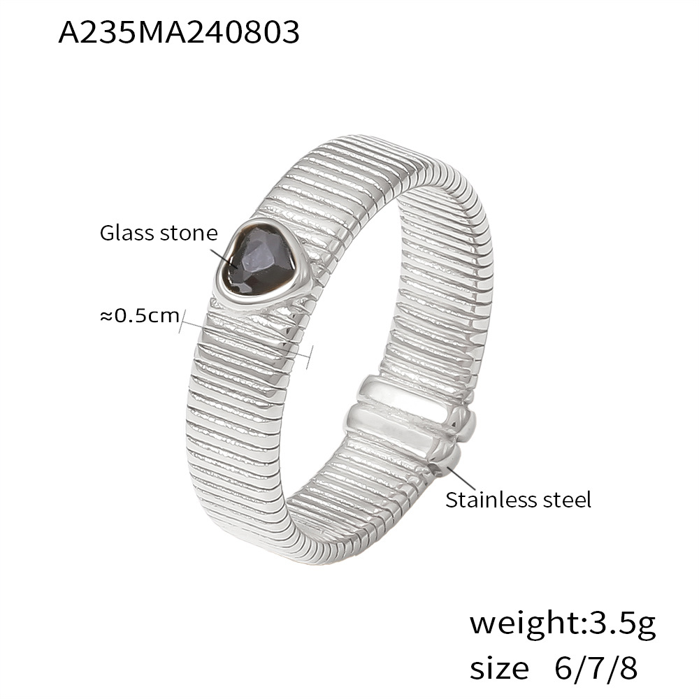 Steel black US Size #8