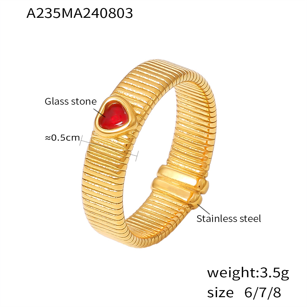 Gold red US Size #8