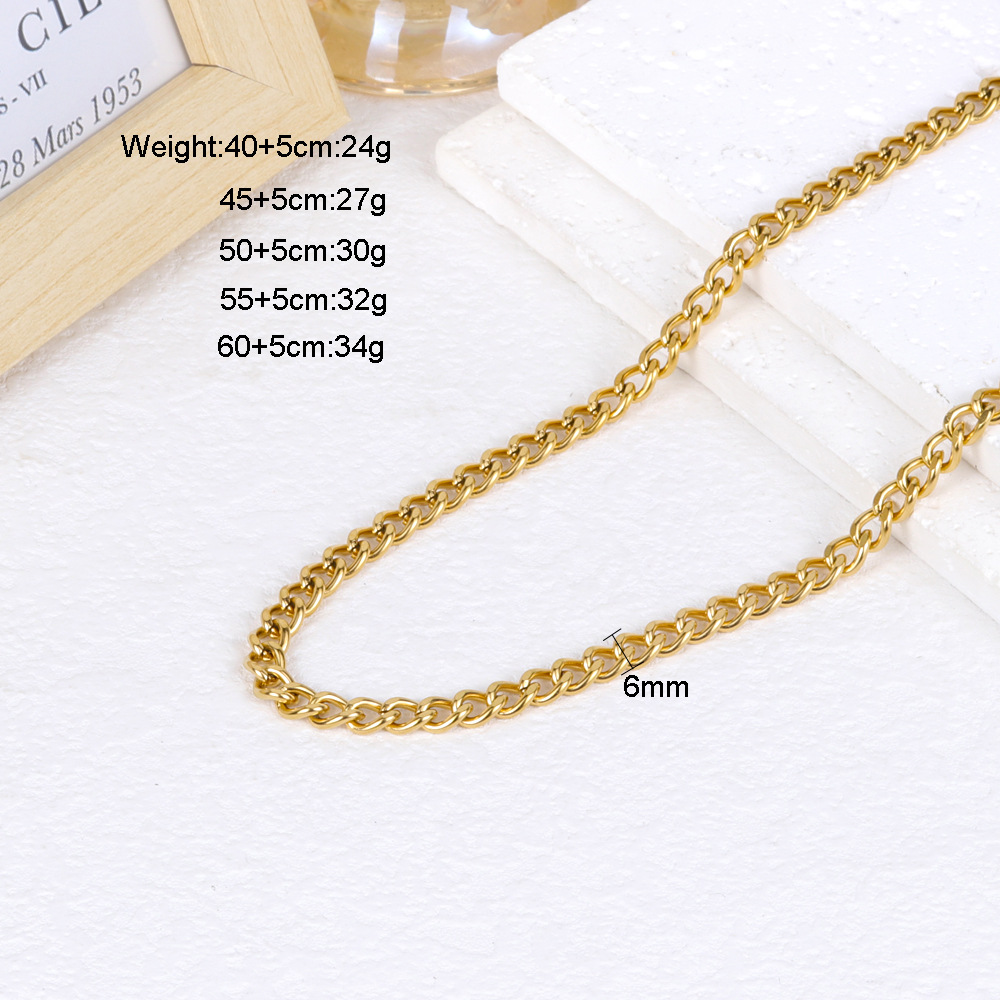 6mm Cuban chain 50-5cm