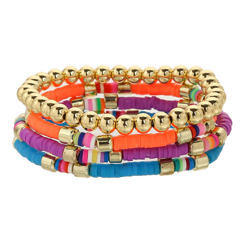 Blue purple orange gold 4-piece set CCB accessorie