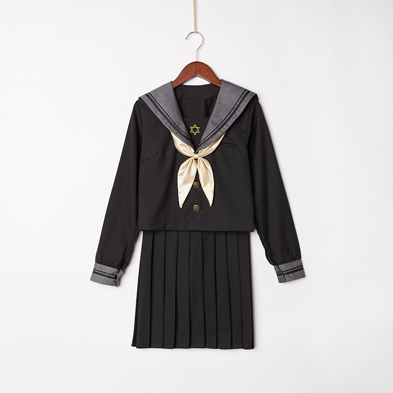 Long sleeve top black midskirt 65cm send goldfish knot