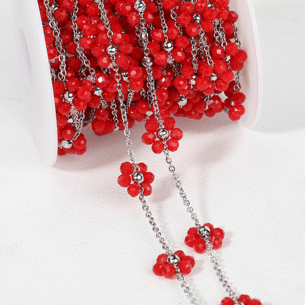 3:Steel color chain-red