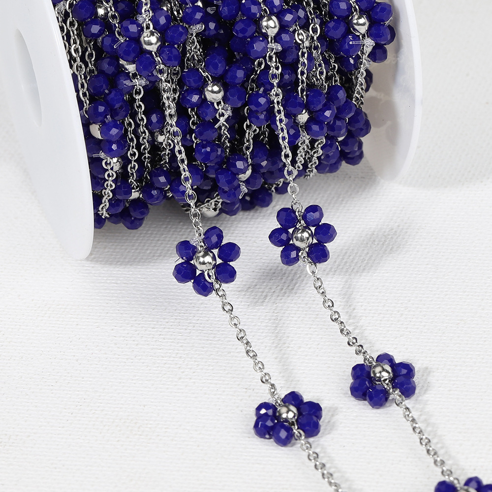 4:Steel color chain-royal blue