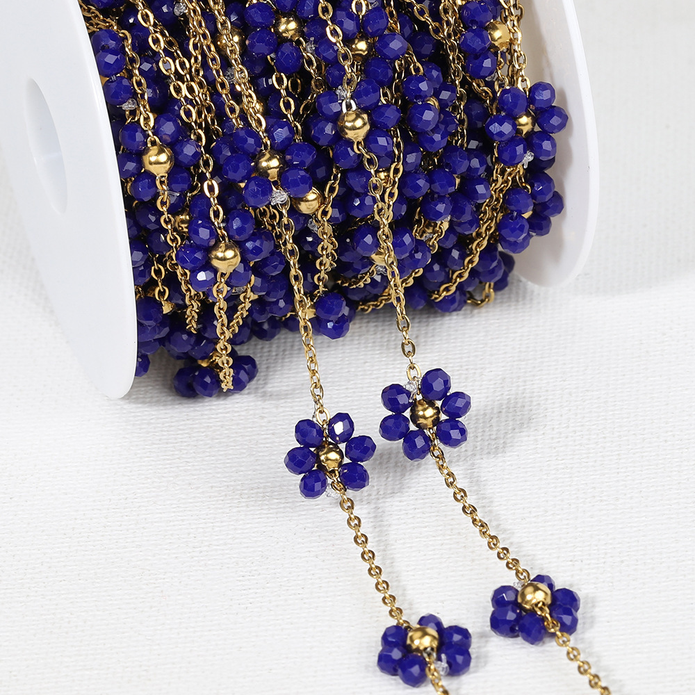 9:Gold chain-royal blue