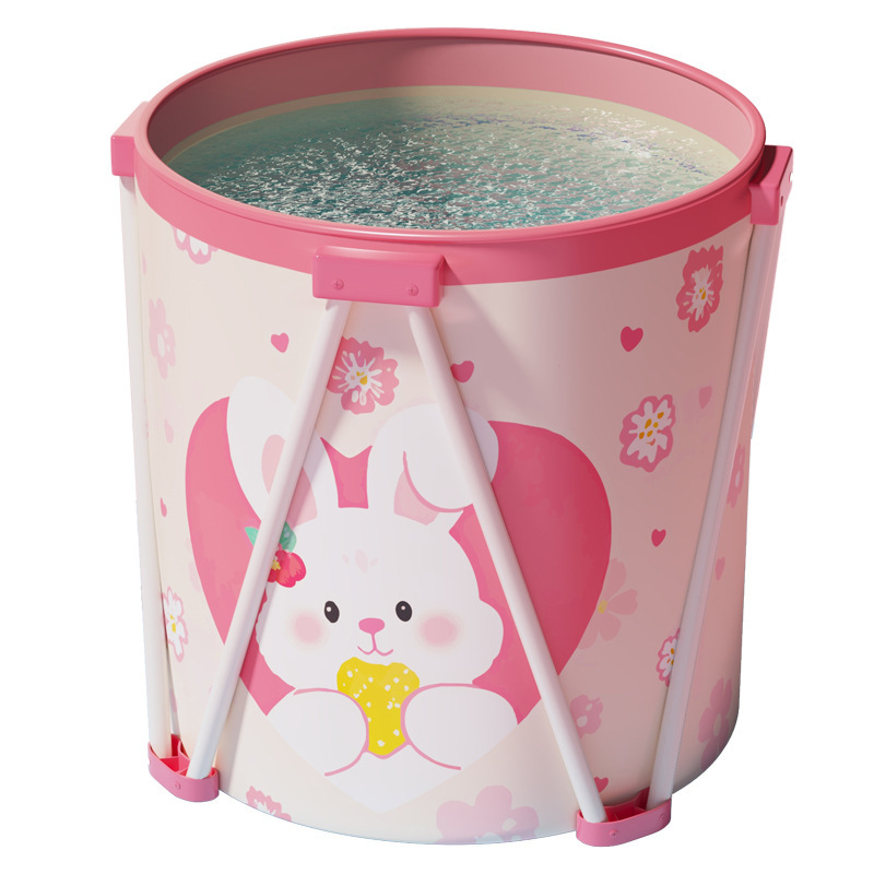 70*65 round w bathtub sweet pink rabbit-hj