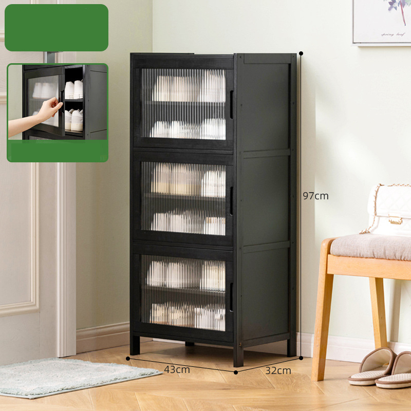 [Changhong Transparent Door] Black-Six Layers 43 Long (Independent Side Opening)