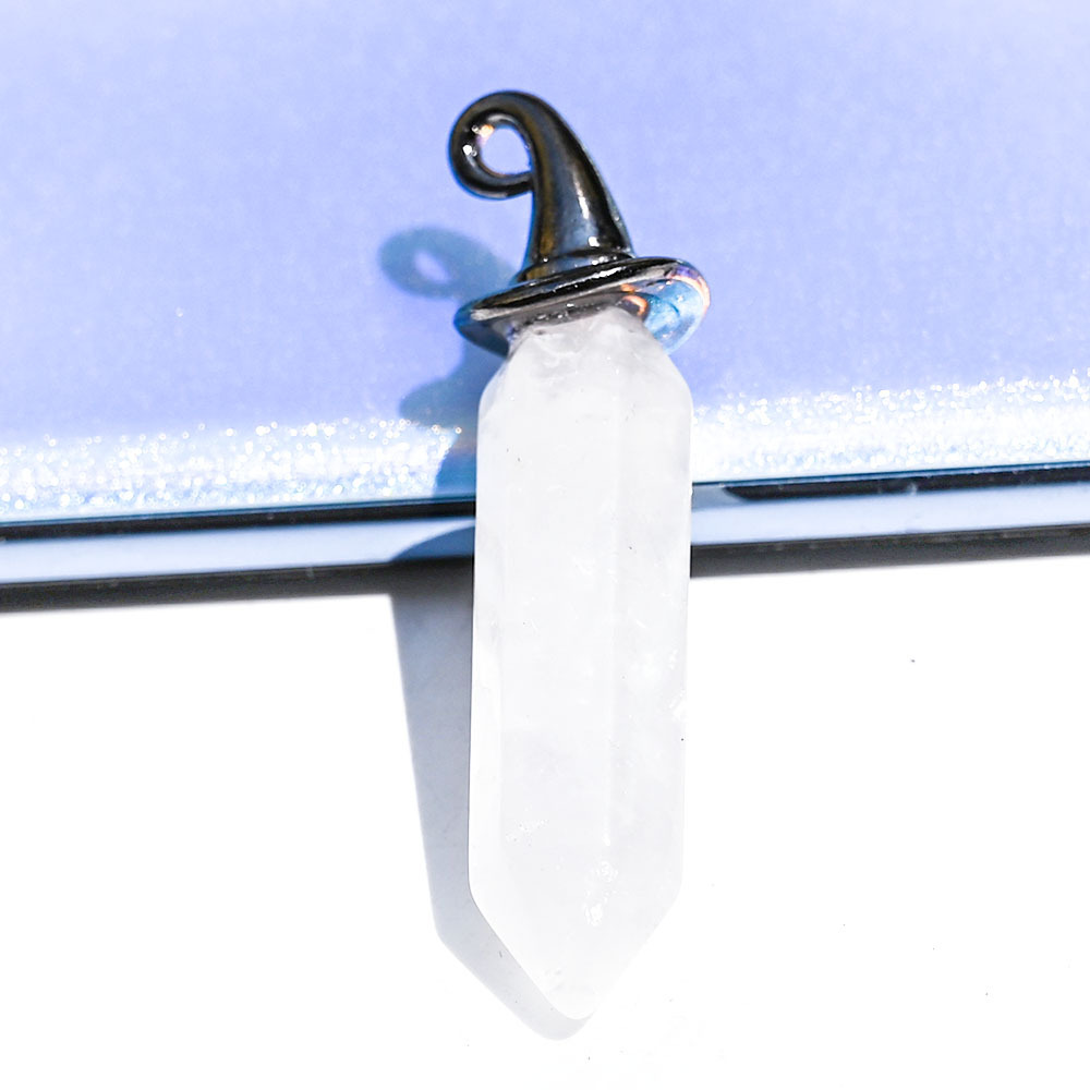 Hexagonal prism double  cusp clear Quartz about 10