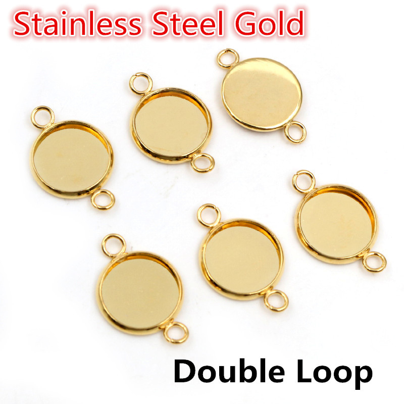 Water-plated gold double loop