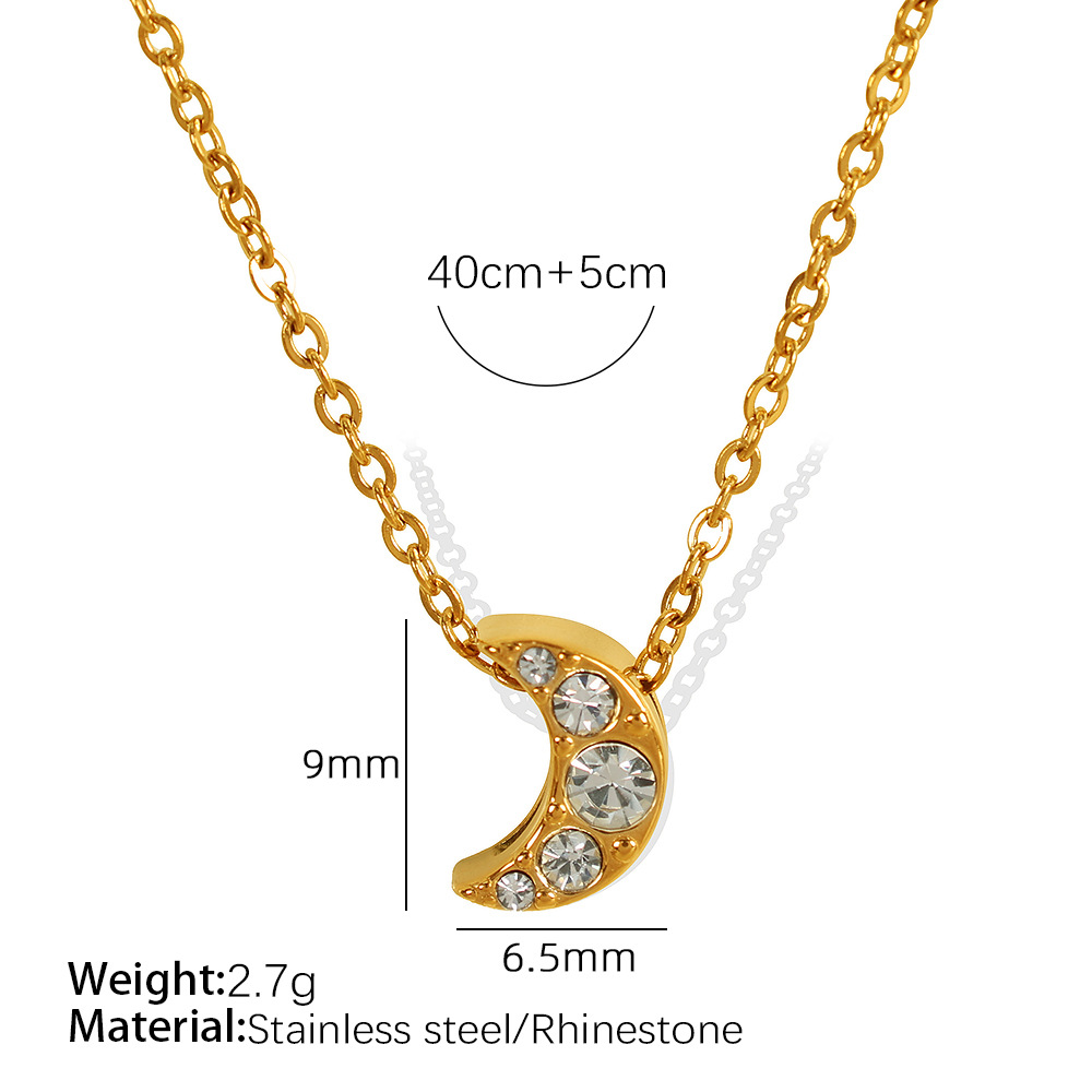 5:Xl219 white diamond gold necklace