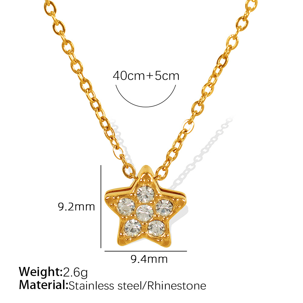 6:Xl220 white diamond gold necklace