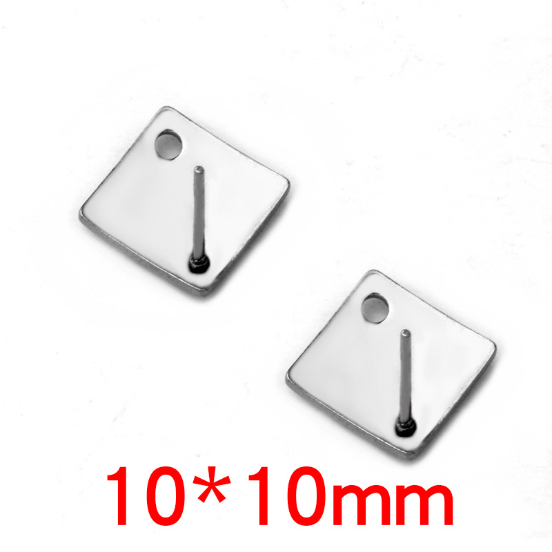 10mm square - steel color without earplugs